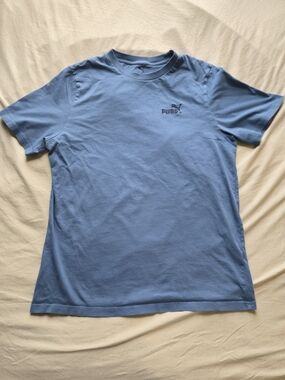 Puma Light Blue Short Sleeve Logo Tee
